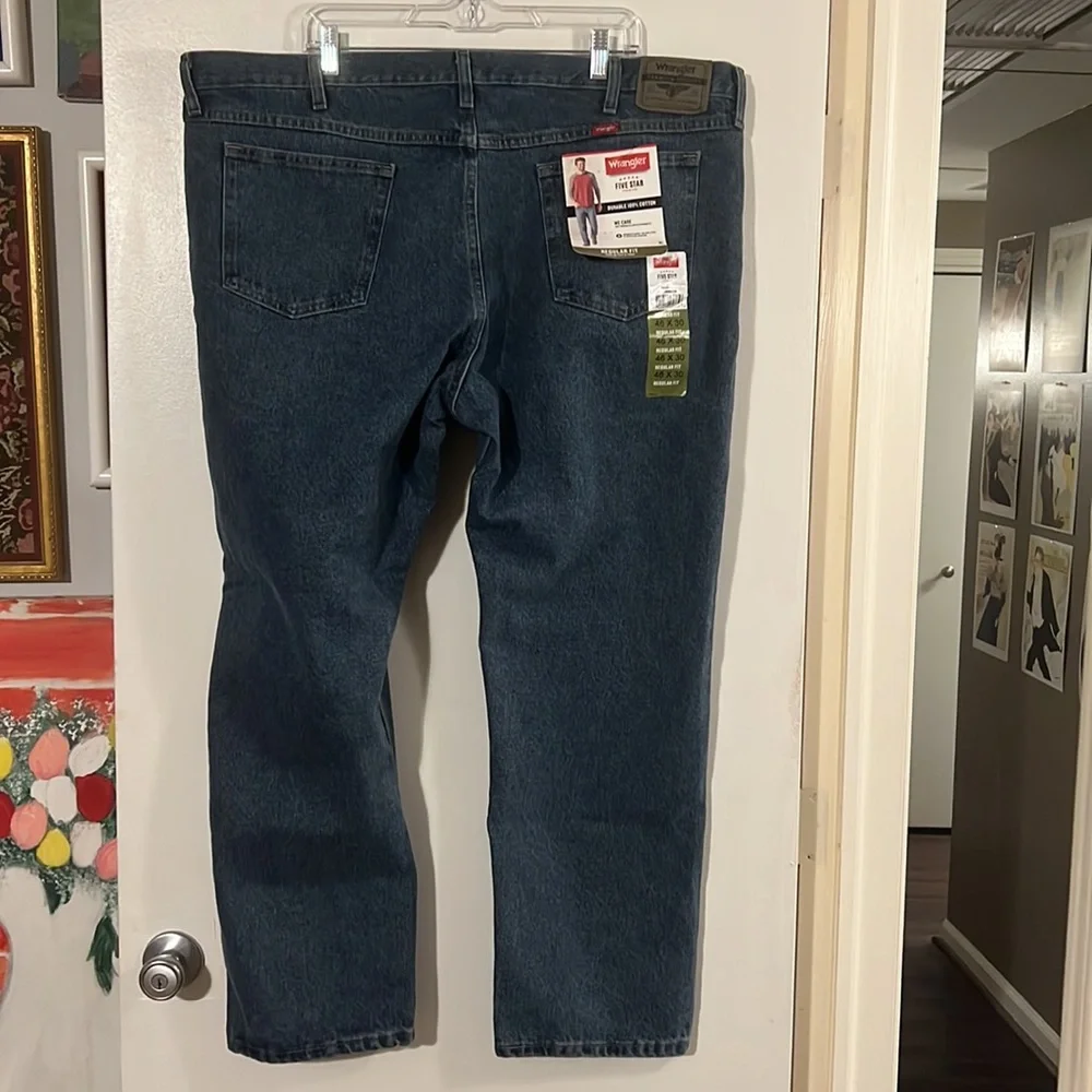 Wrangler blue regular fit jeans 46x30 NWT